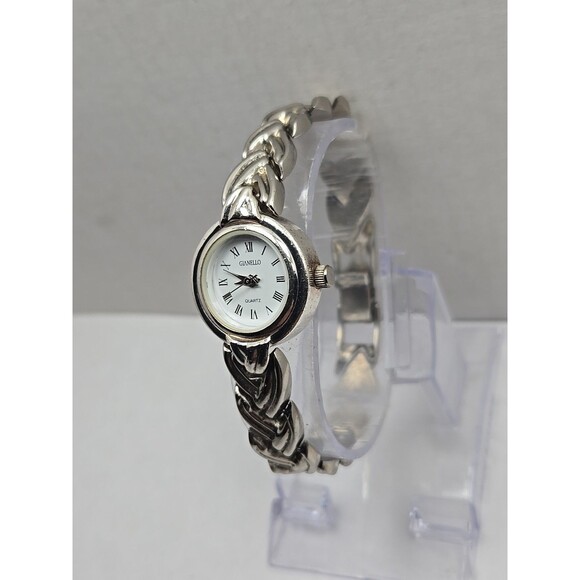 Gianello Sterling Silver 925 Ladies Bracelet Watch Roman Dial Quartz New Battery - Picture 2 of 12